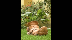 macetero de zapato de cerámica 