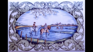 paños de azulejos decoración caballo