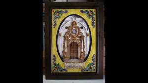 Imagen artesanal fachada iglesia hecha en cerámica