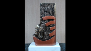 Trofeo en cerámica artesanal